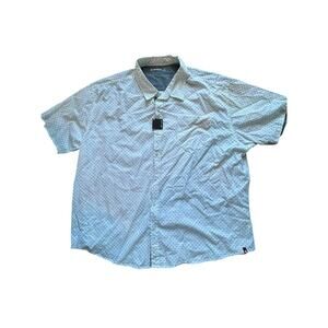 Airwalk Men’s White Short Sleeve Chevron Patterned Button Up Shirt –Size 4X, NWT